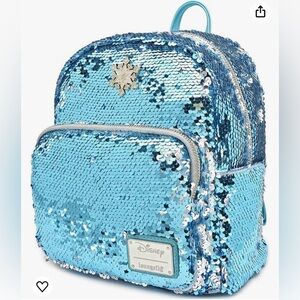 Loungefly x Disney Frozen Elsa❄️Reversible Sequin Mini Backpack